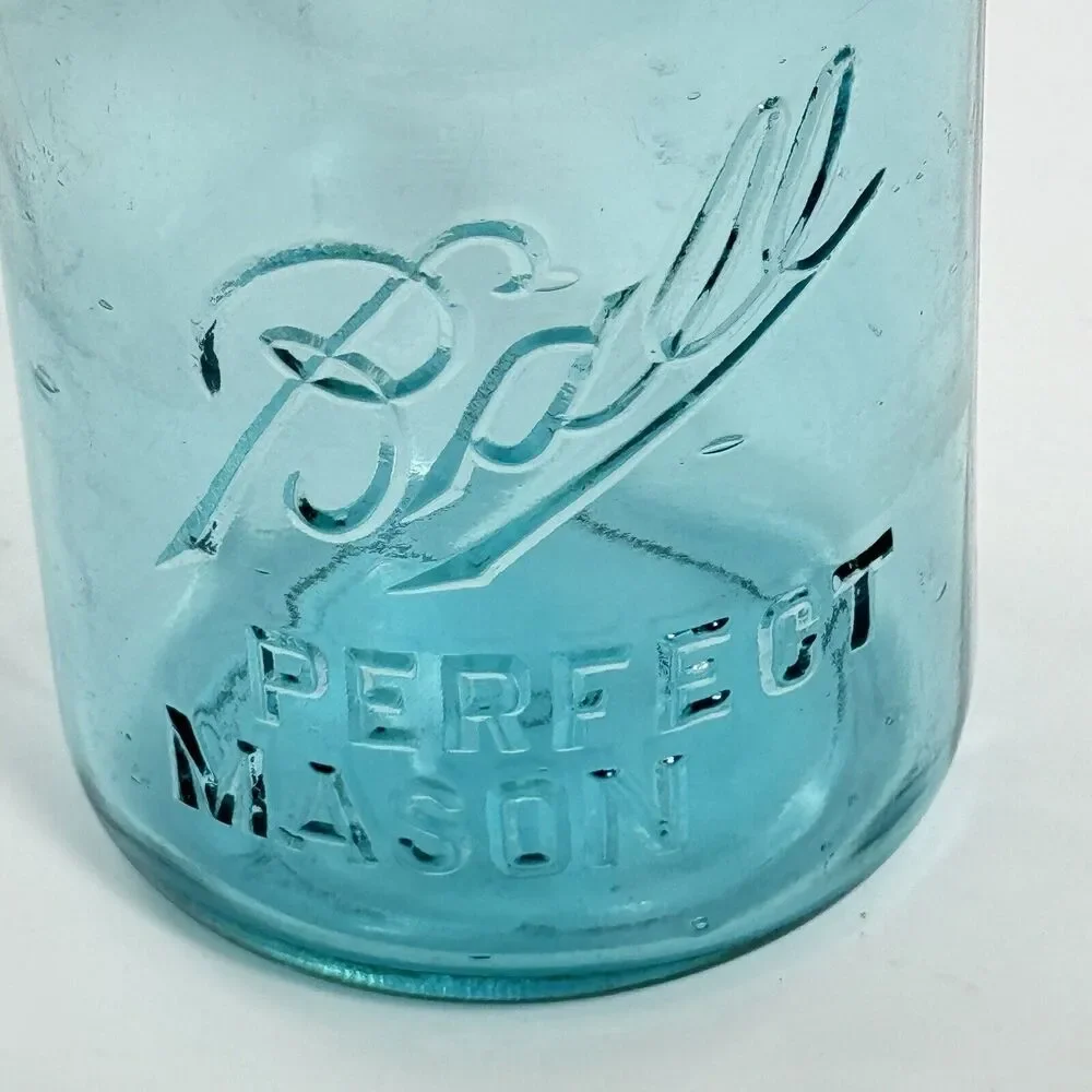 Antique Blue Ball‎ Perfect Mason Canning Jar Vintage Glass Collectible